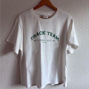 Wilo the Label white and Green Graphic Tee